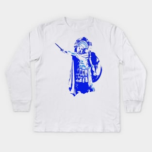 Ancient Greek Warrior Kids Long Sleeve T-Shirt